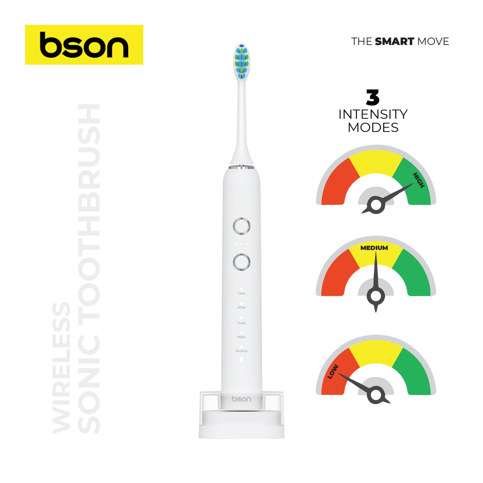 Bson Wireless Sonic Toothbrush With 60-Day Battery Life - Image 8