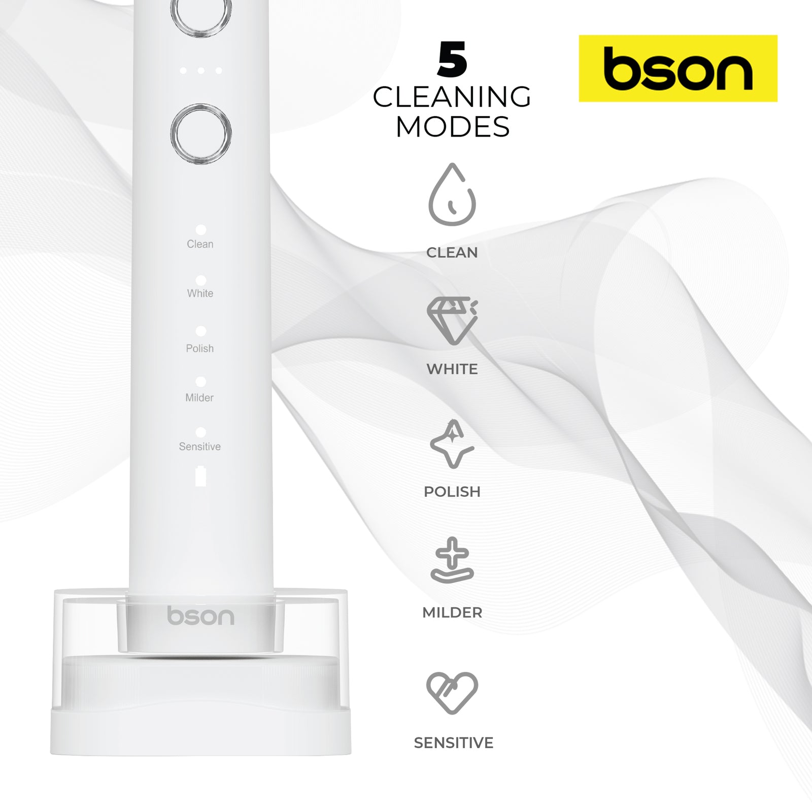 Bson Wireless Sonic Toothbrush With 60-Day Battery Life - Image 5