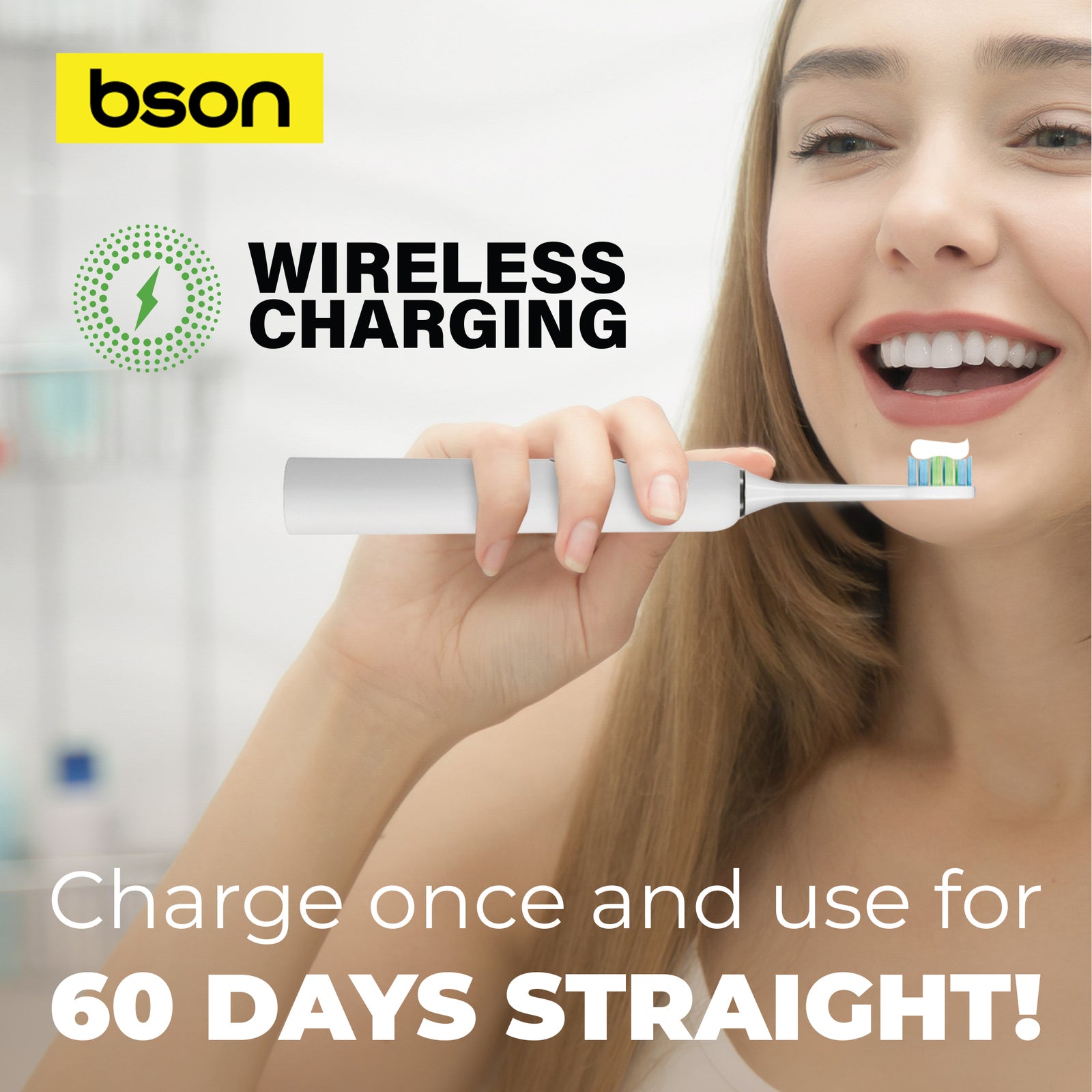 Bson Wireless Sonic Toothbrush With 60-Day Battery Life - Image 3