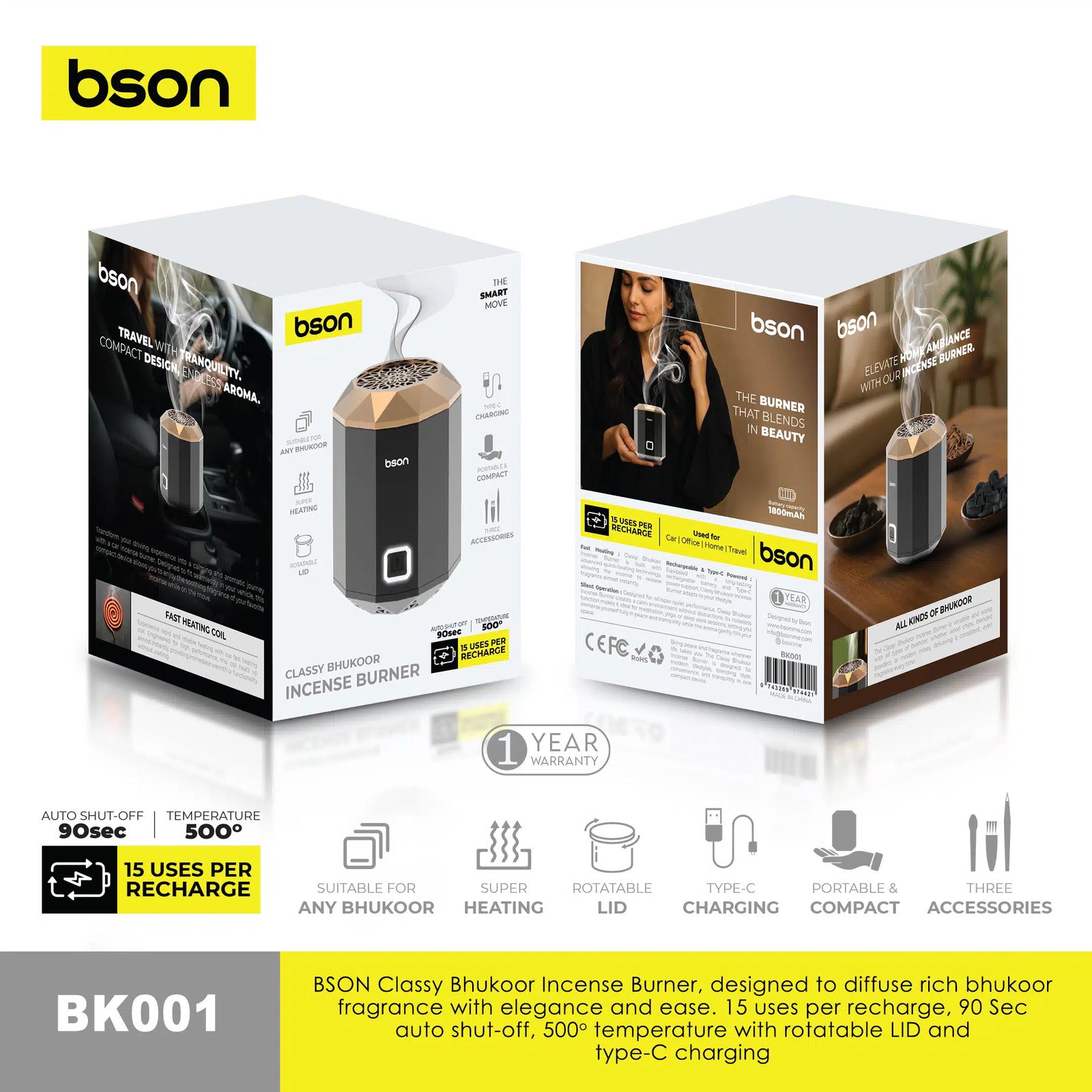 BSON Classy Bhukoor Incense Burner - Image 2
