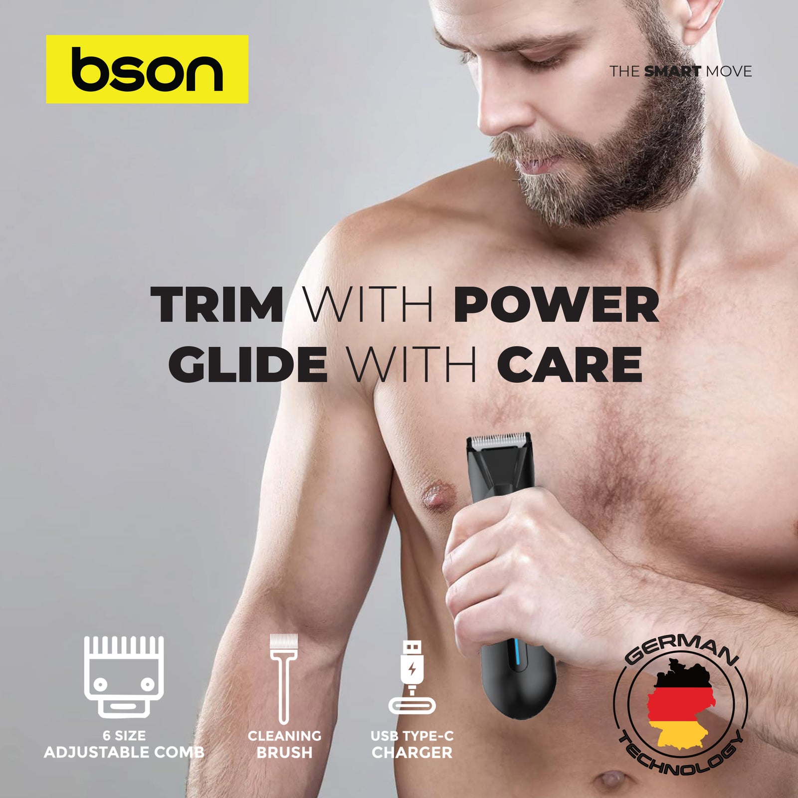 Bson Sensitive Body Pro Trimmer – Skin Secure Design - Image 7