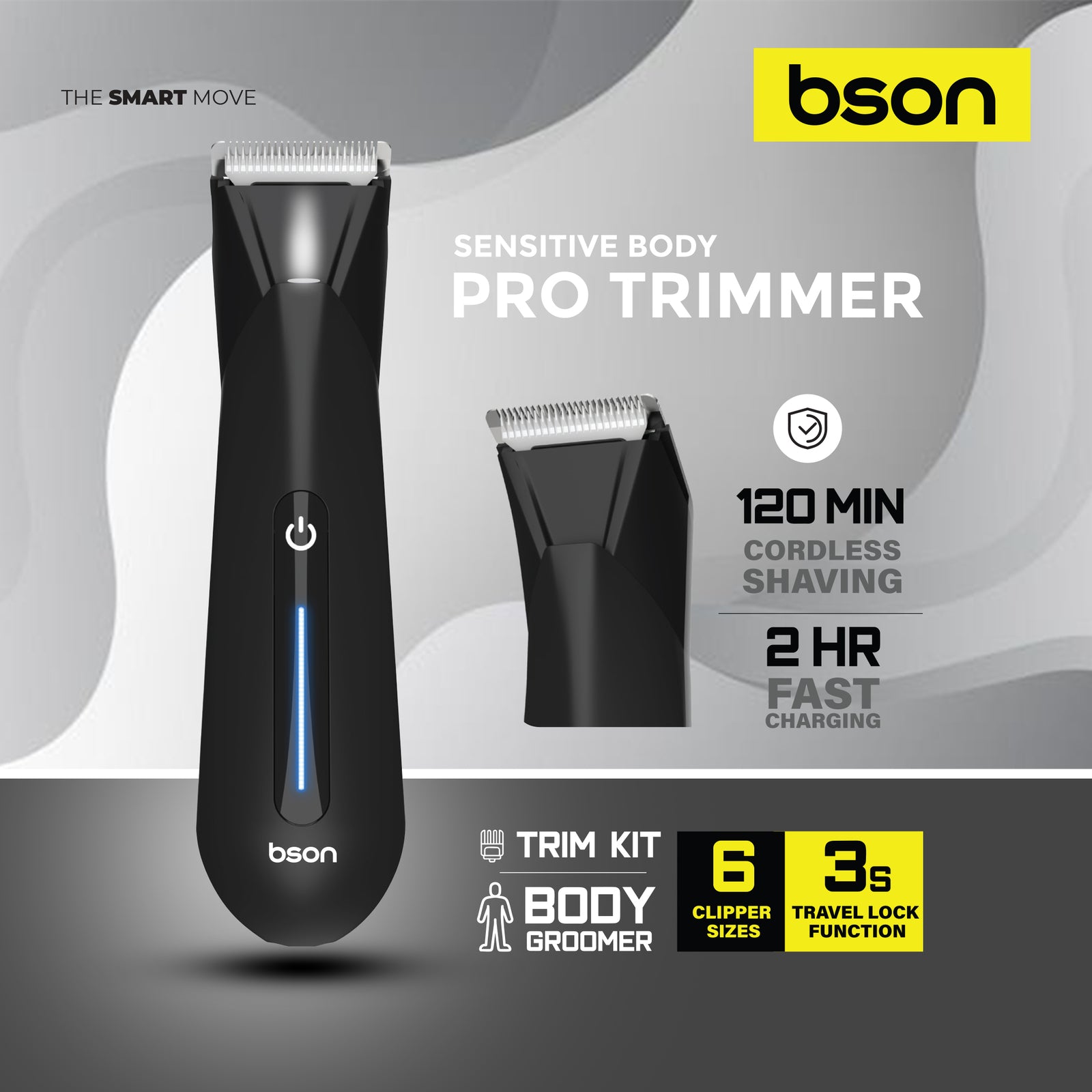 Bson Sensitive Body Pro Trimmer – Skin Secure Design - Image 6