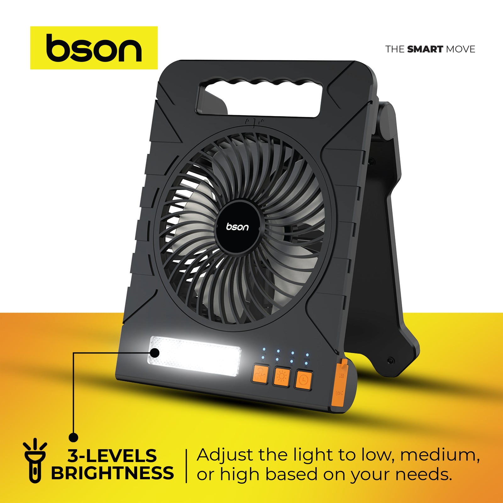 Bson 3 in 1 Solar LED Fan - Image 6