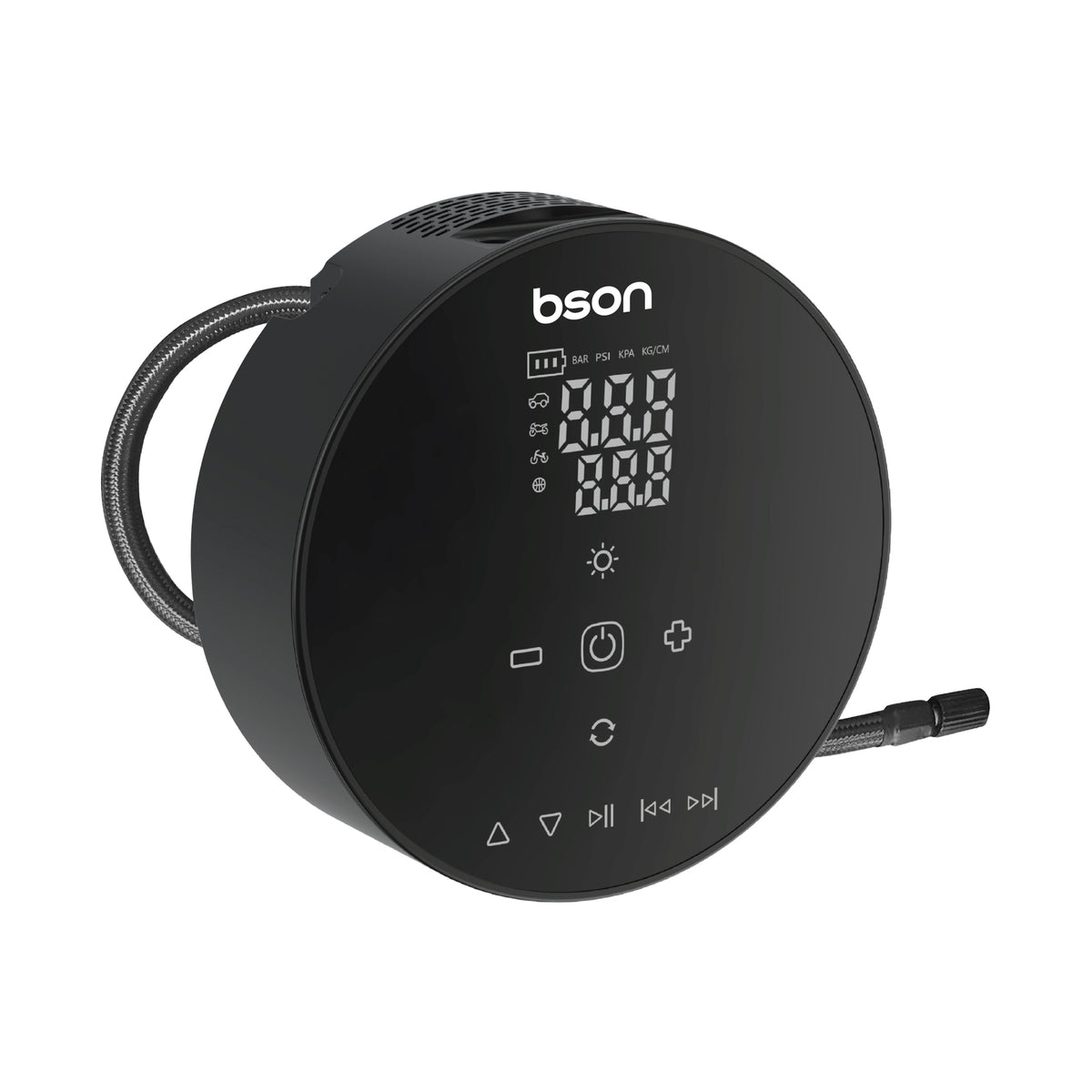 The Bson Bluetooth Speaker Inflator is a powerful 4-in-1 multi-function device