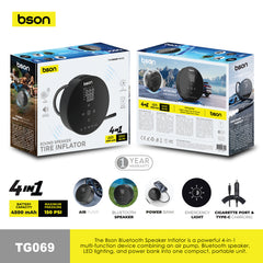 The Bson Bluetooth Speaker Inflator is a powerful 4-in-1 multi-function device - Image 2