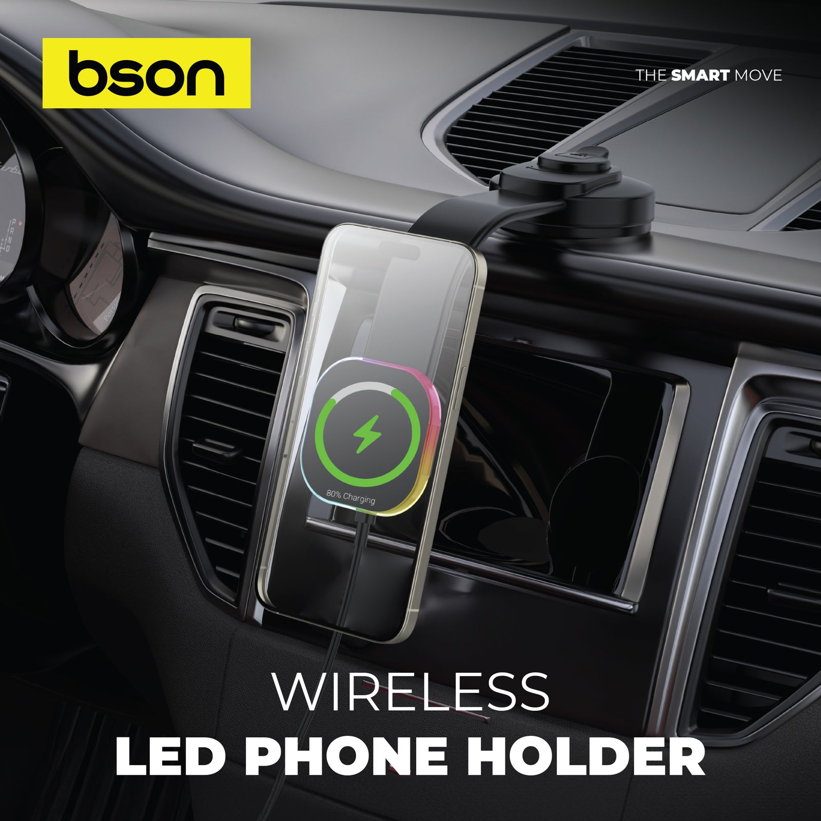 Bson Wireless LED Phone Holder – 15W Fast Wireless Charging - Image 9