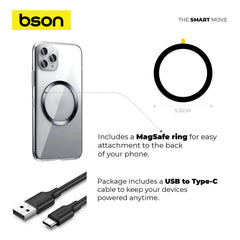 Bson Wireless LED Phone Holder – 15W Fast Wireless Charging - Image 3