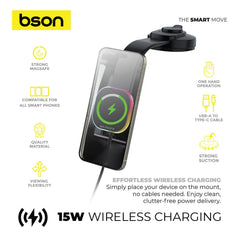 Bson Wireless LED Phone Holder – 15W Fast Wireless Charging - Image 2
