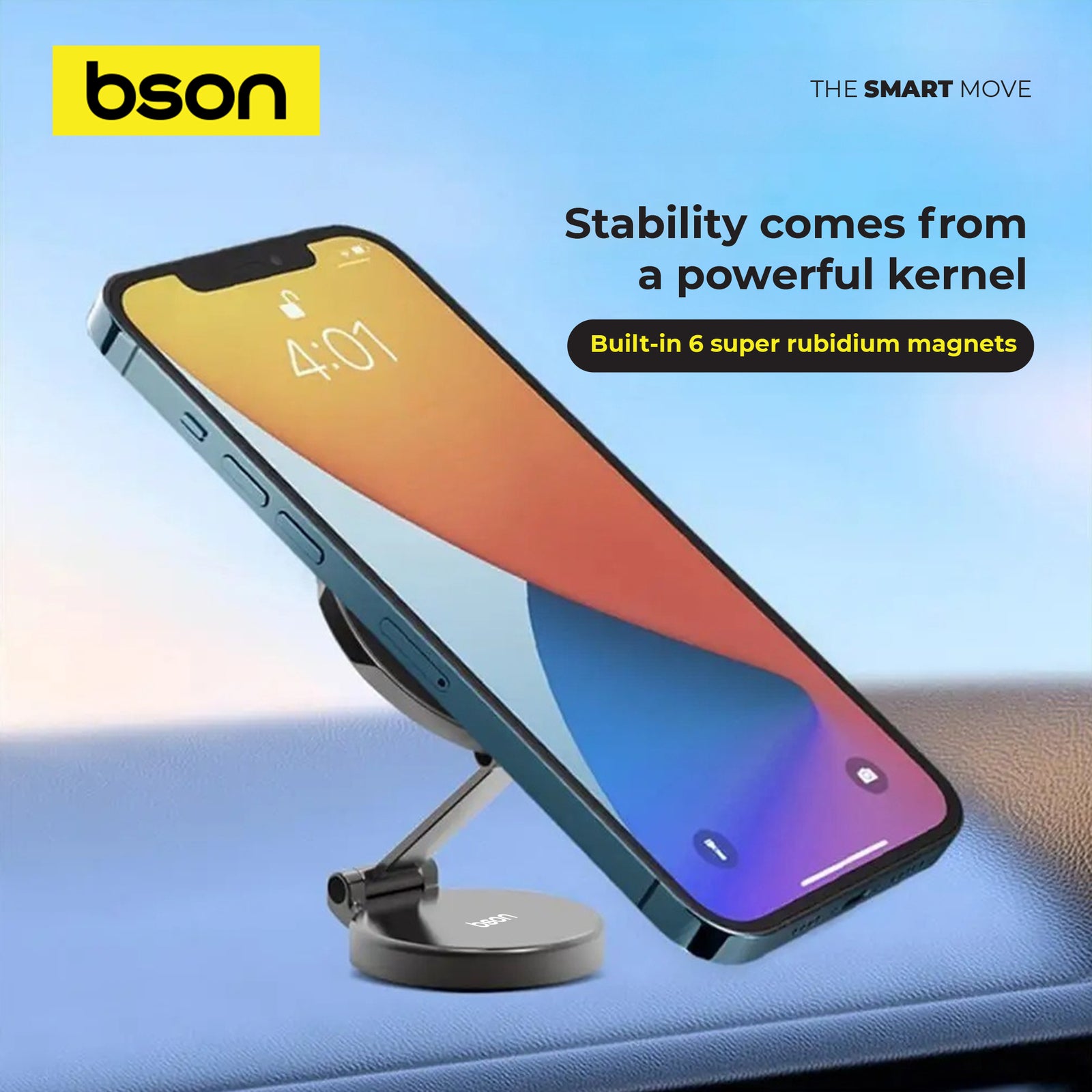 Bson Foldable Phone Holder – Ultimate Suction Mount with Strong MagSafe Magnetic - Image 8