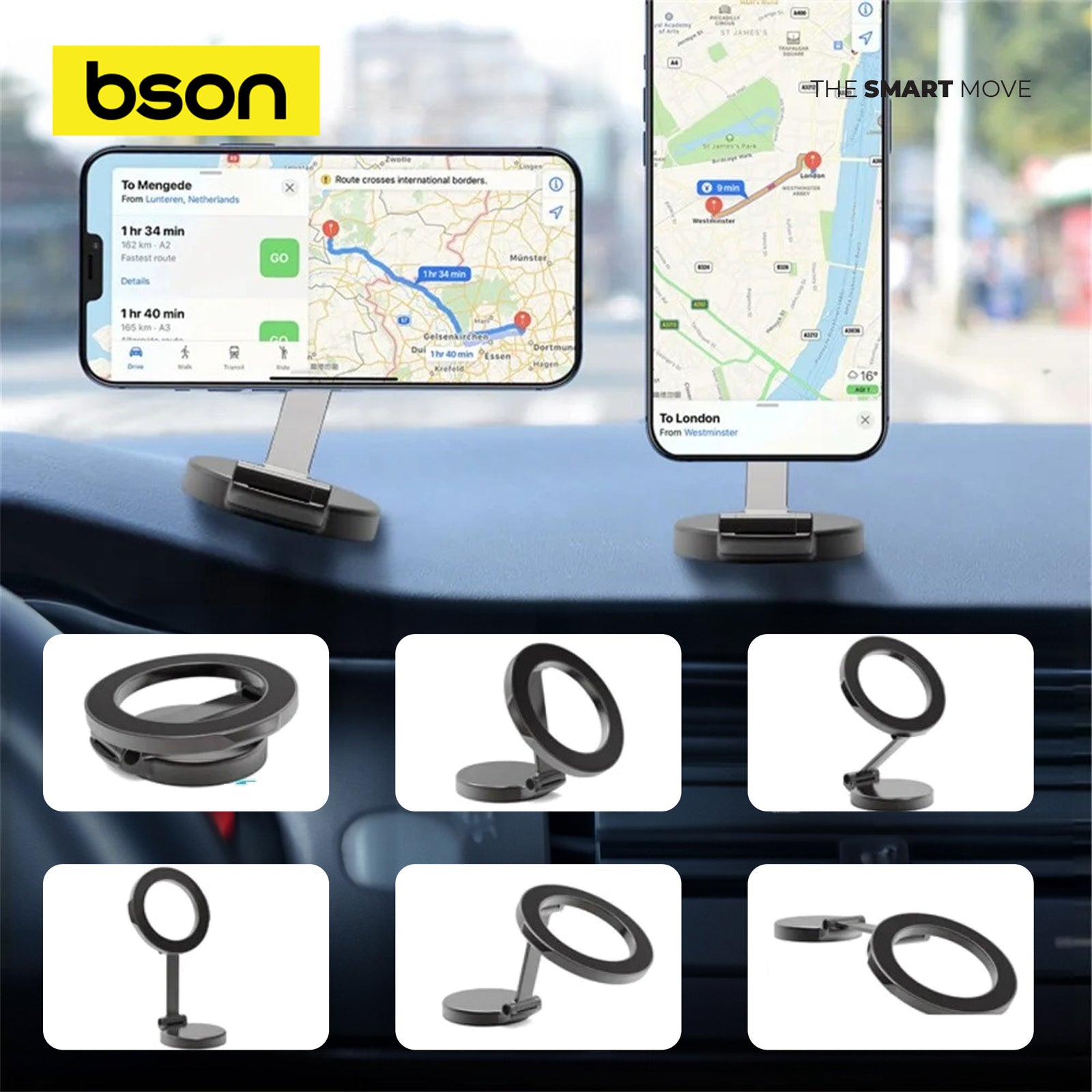 Bson Foldable Phone Holder – Ultimate Suction Mount with Strong MagSafe Magnetic - Image 5