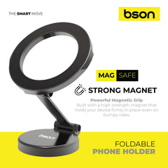 Bson Foldable Phone Holder – Ultimate Suction Mount with Strong MagSafe Magnetic - Image 4