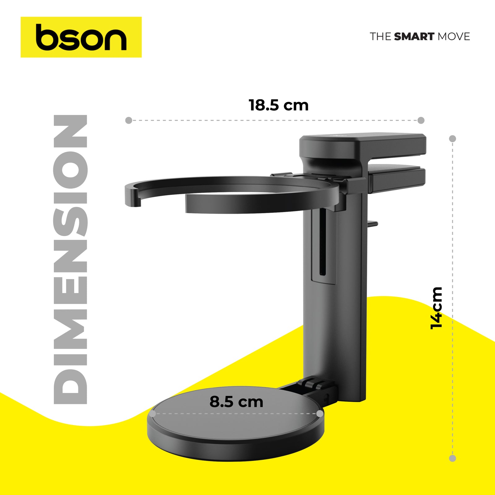 BSON Multi-Use Cup Holder – Universal Fit with Strong Clip - Image 7