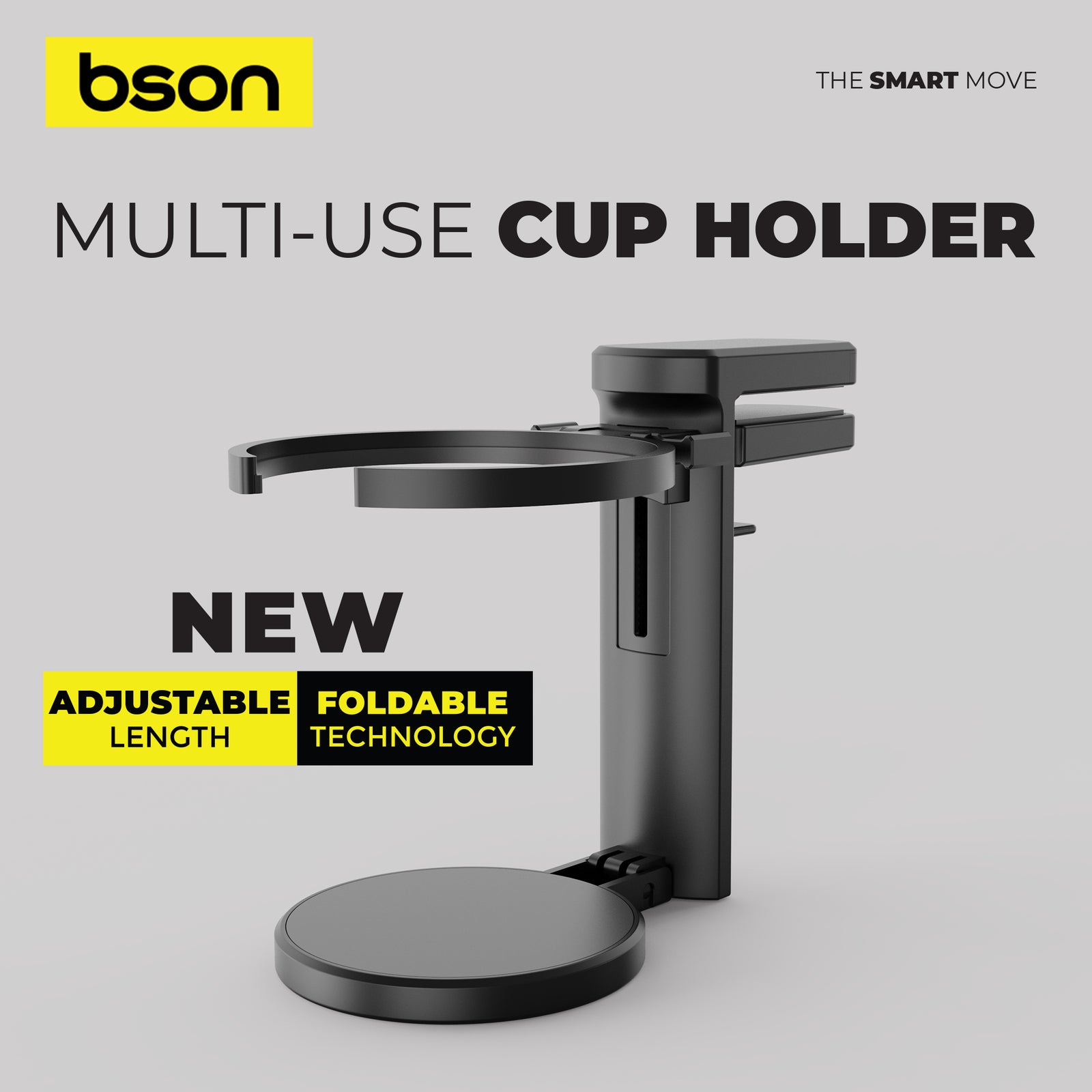 BSON Multi-Use Cup Holder – Universal Fit with Strong Clip - Image 6