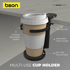 BSON Multi-Use Cup Holder – Universal Fit with Strong Clip - Image 4