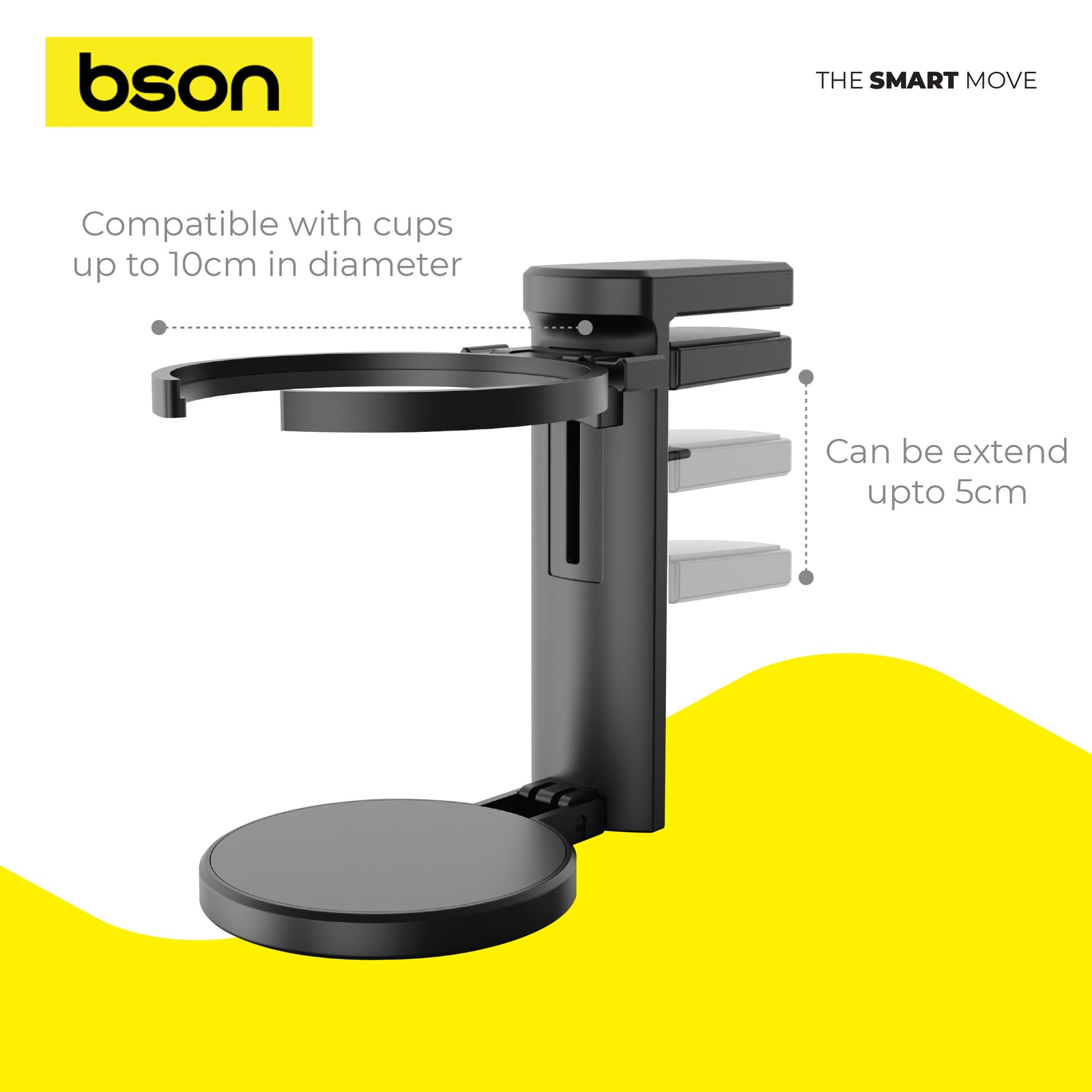 BSON Multi-Use Cup Holder – Universal Fit with Strong Clip - Image 5
