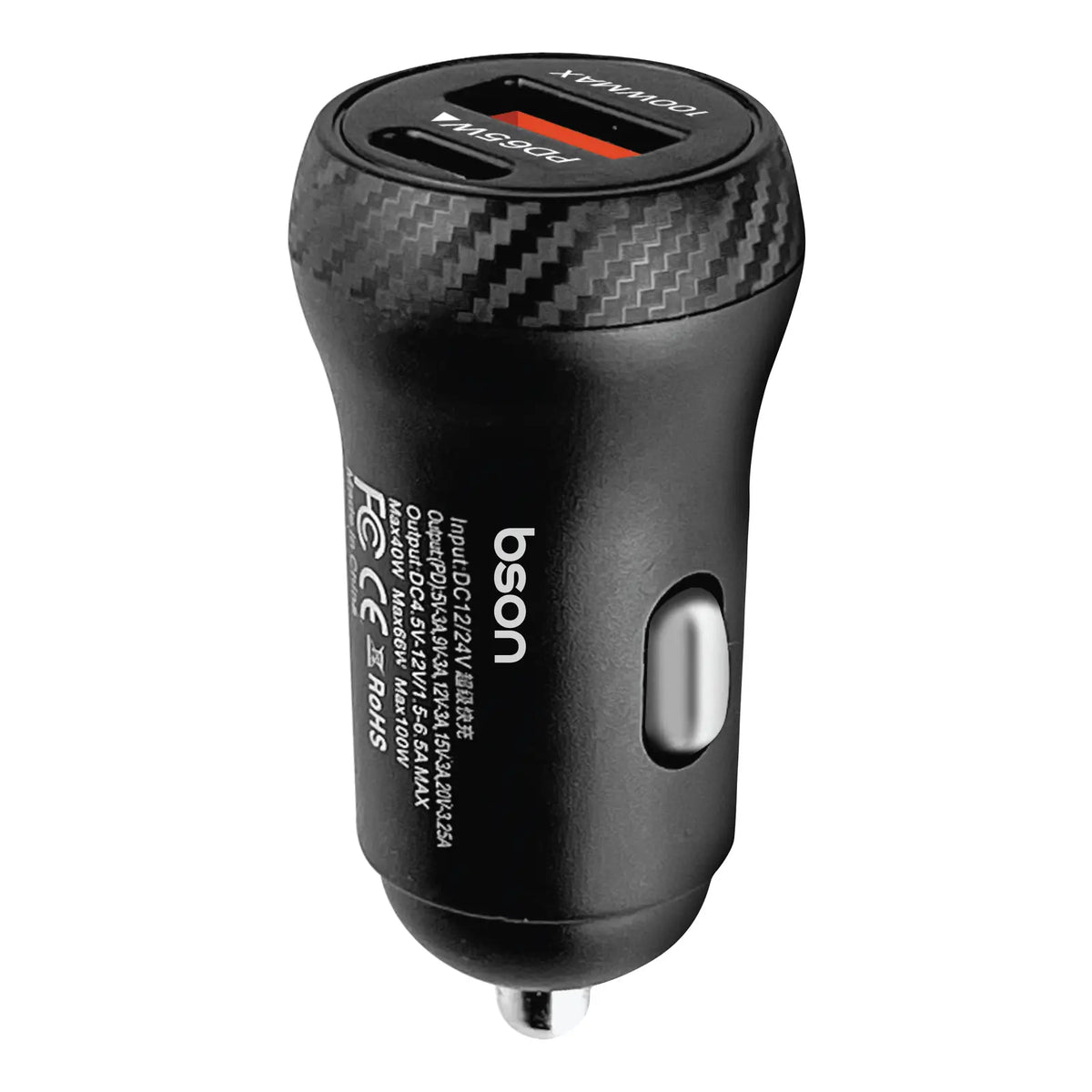 Bson 88W Ultra Fast Car Charger – 6X Fast Charging with Dual USB Ports (USB-A &