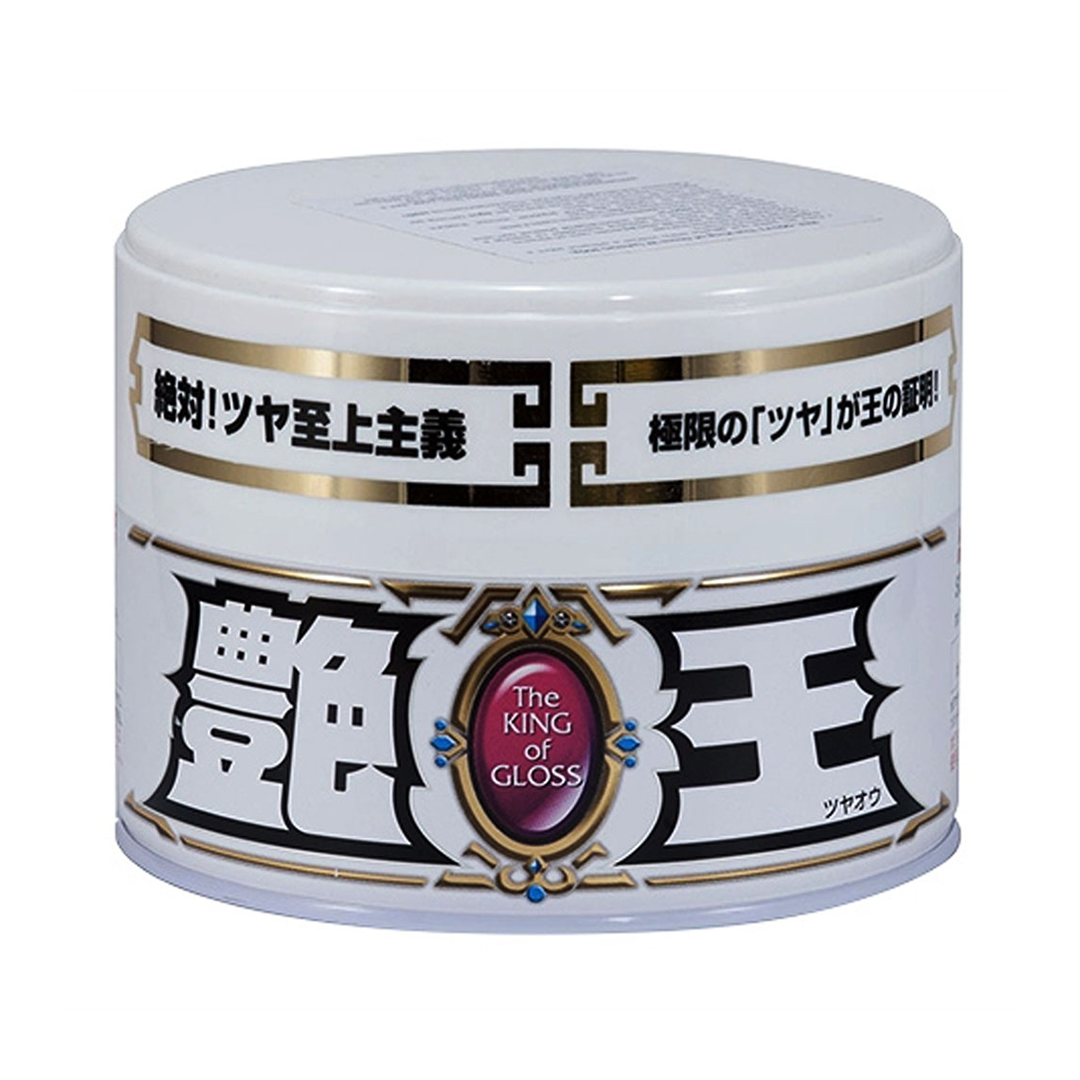 SOFT99 The King of Gloss B&D 300g Car Wax – High Gloss Synthetic Paint Protection, Hydrophobic Finish for Dark & Black Cars