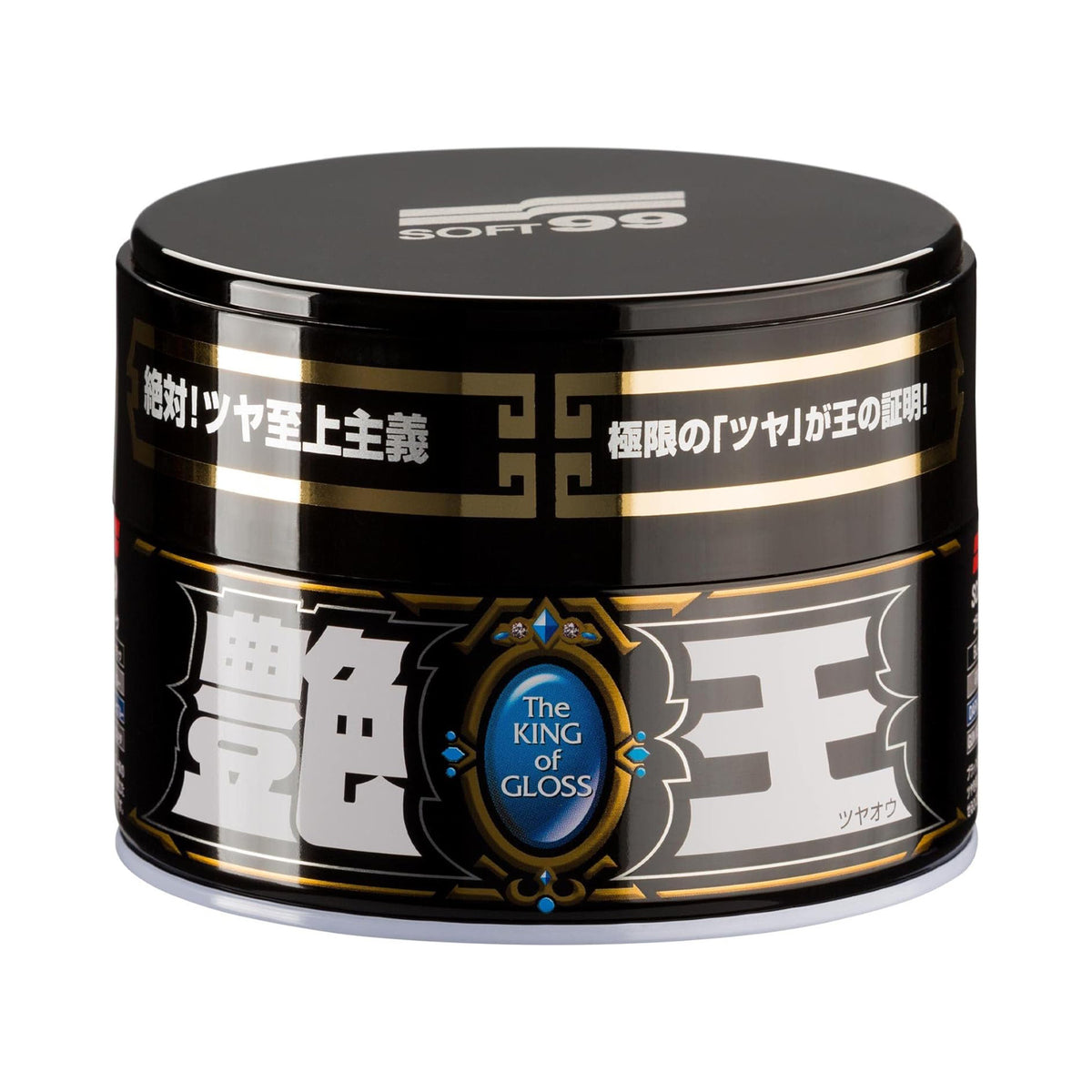 SOFT99 The King of Gloss Black & Dark Car Wax 300g – High Gloss Shine, Water Repellent Protection, Premium Paste Wax for Black & Dark Colored Vehicles
