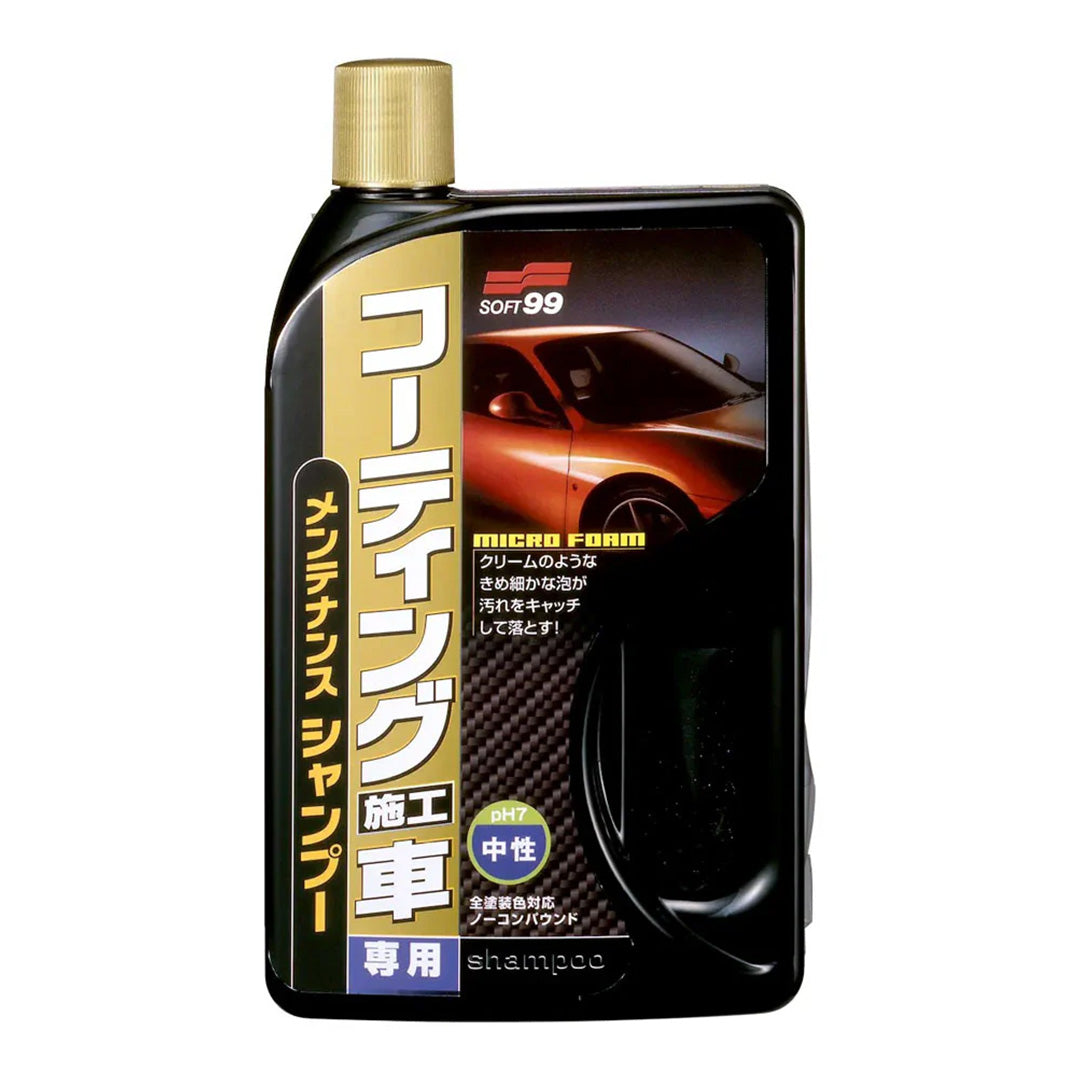 SOFT99 Shampoo for Coated Vehicles 750ml – pH Neutral Car Wash Shampoo for Ceramic, Glass & Wax Coated Cars, Safe, High-Foaming & Streak-Free Cleaning